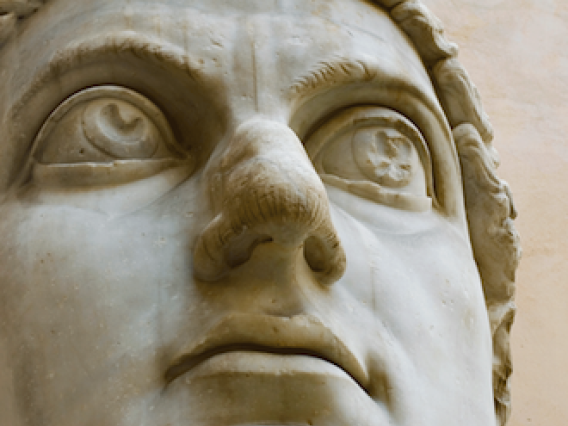 closeup of ancient statue
